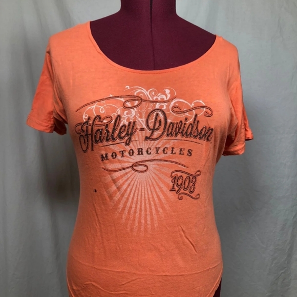 Harley-Davidson Peach Tee - Picture 1 of 9